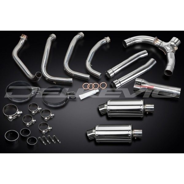 Delkevic volledig systeem Oval RVS 225mm - CBR1100XX BLACKBIRD (1996-2009)