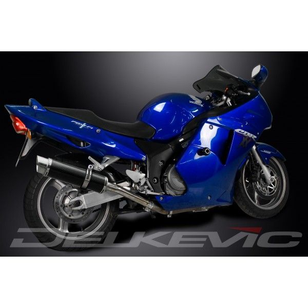 Delkevic volledig systeem Round Carbon 350mm - CBR1100XX BLACKBIRD (1996-2009)