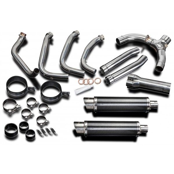 Delkevic volledig systeem Round Carbon 350mm - CBR1100XX BLACKBIRD (1996-2009)