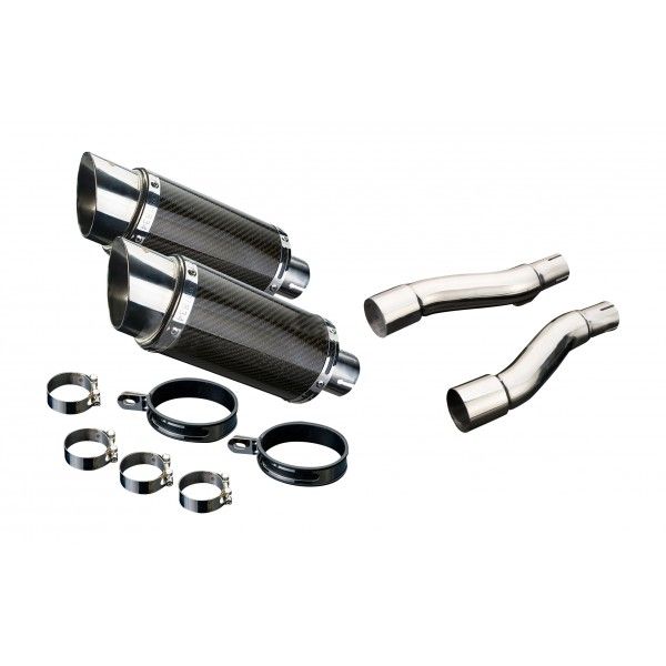 Delkevic slip-on kit Round Carbon 200mm - GPZ500S EX500C(1987-2007)