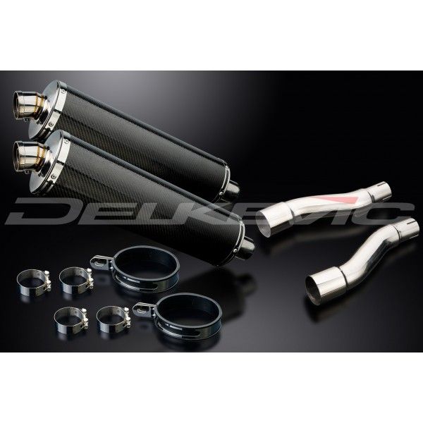 Delkevic slip-on kit Oval Carbon 450mm - GPZ500S EX500C(1987-2007)