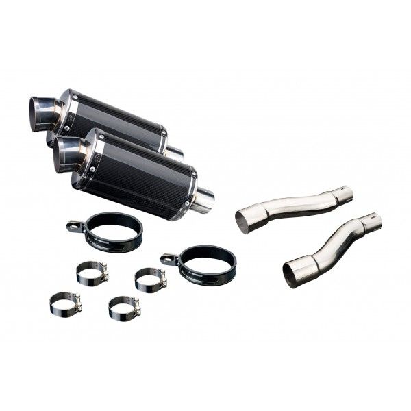 Delkevic slip-on kit Oval Carbon 225mm - GPZ500S EX500C(1987-2007)