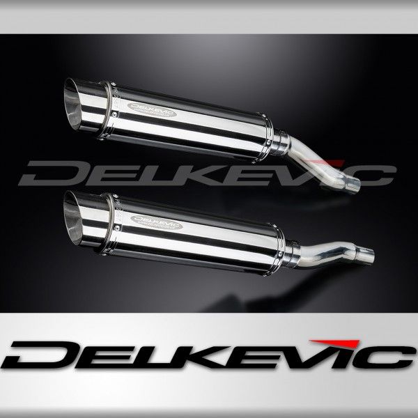 Delkevic slip-on kit Round RVS 350mm - GPZ500S EX500C(1987-2007)