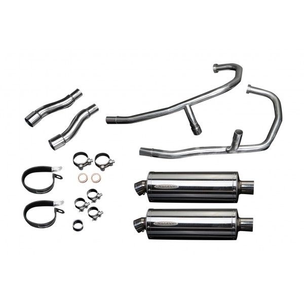 Delkevic volledig systeem Oval RVS 350mm - GPZ500S EX500C(1987-2007)