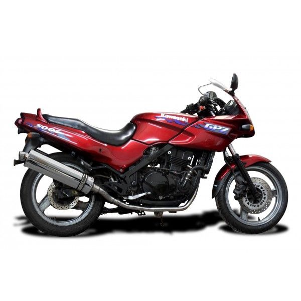 Delkevic volledig systeem Oval RVS 450mm - GPZ500S EX500C(1987-2007)