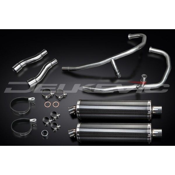 Delkevic volledig systeem Oval Carbon 450mm - GPZ500S EX500C(1987-2007)