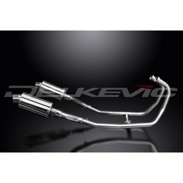 Delkevic volledig systeem Oval RVS 225mm - GPZ500S EX500C(1987-2007)