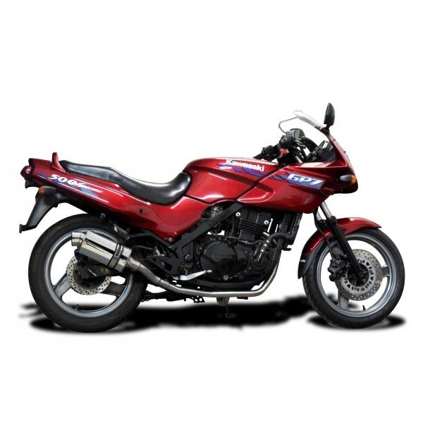 Delkevic volledig systeem Oval RVS 225mm - GPZ500S EX500C(1987-2007)