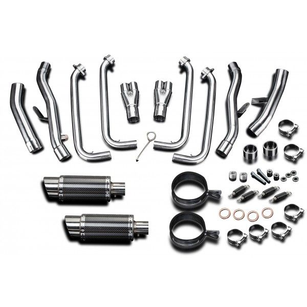 Delkevic volledig systeem Round Carbon 200mm - FJR1300/ABS (2006-2020)