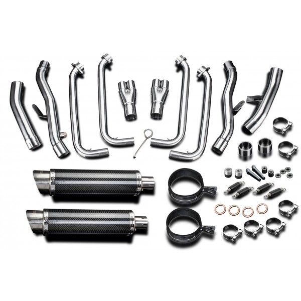 Delkevic volledig systeem Round Carbon 350mm - FJR1300/ABS (2006-2020)