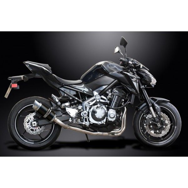 Delkevic volledig systeem Round Carbon 200mm zonder E-keur Kawasaki  Z900 2017 - 2019