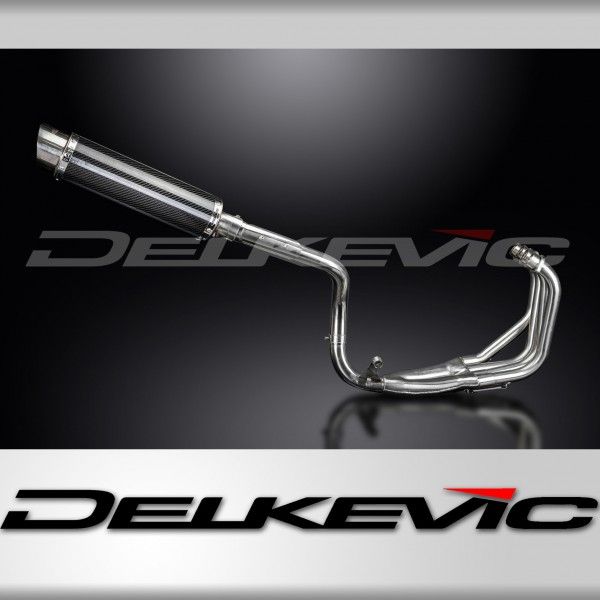 Delkevic volledig systeem Round Carbon 350mm - CB600F HORNET (1998-2002)