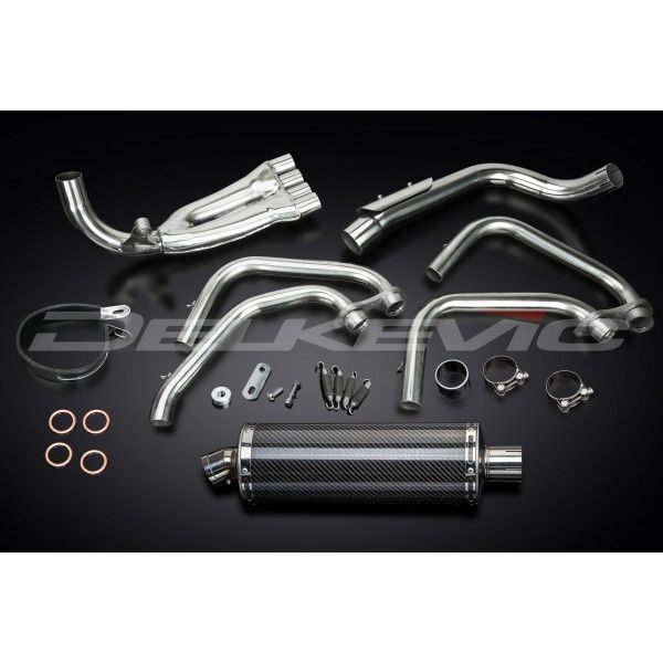Delkevic volledig systeem Oval Carbon 350mm - CB600F HORNET (1998-2002)