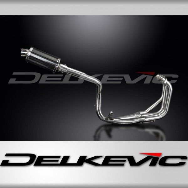 Delkevic volledig systeem Oval Carbon 225mm - CB600F HORNET (1998-2002)