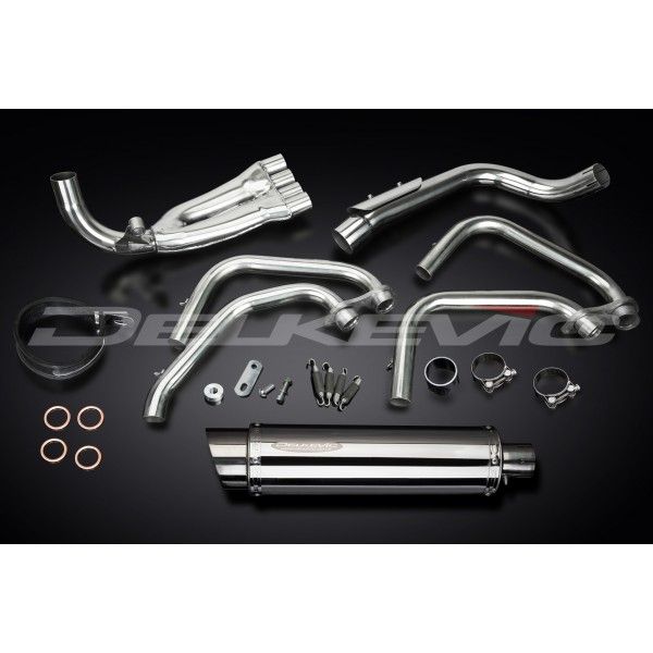 Delkevic volledig systeem Round RVS 350mm - CB600F HORNET (1998-2002)