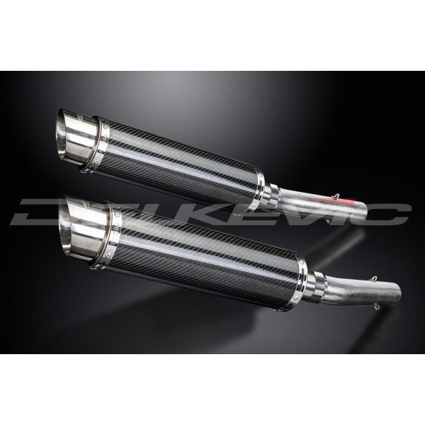 Delkevic slip-on kit Round Carbon 350mm - TUONO1000R/ FACTORY (2006-2010)