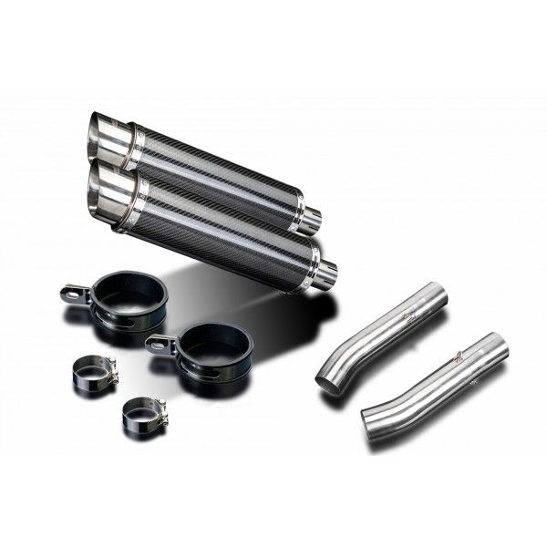 Delkevic slip-on kit Round Carbon 350mm - TUONO1000R/ FACTORY (2006-2010)