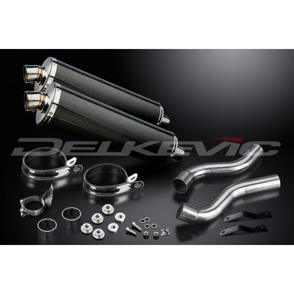 Delkevic slip-on kit Oval Carbon 450mm zonder e-keur - Z1000SX (2010-2019)