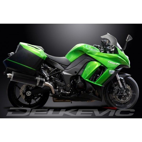 Delkevic slip-on kit Oval Carbon 450mm zonder e-keur - Z1000SX (2010-2019)