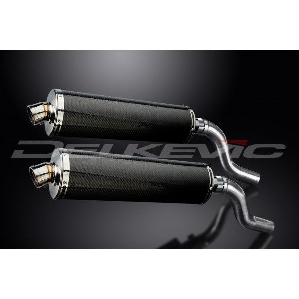 Delkevic slip-on kit Oval Carbon 450mm zonder e-keur - Z1000SX (2010-2019)