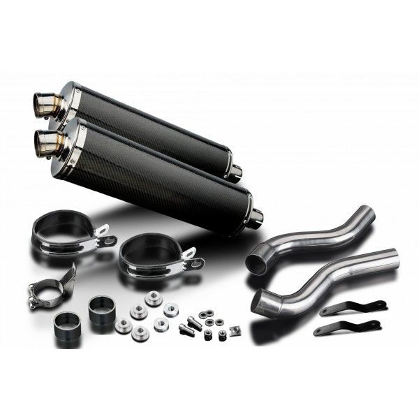 Delkevic slip-on kit Oval Carbon 450mm zonder e-keur - Z1000SX (2010-2019)