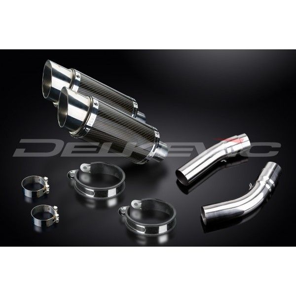 Delkevic slip-on kit Round Carbon 200mm - 1198 (2009-2011)