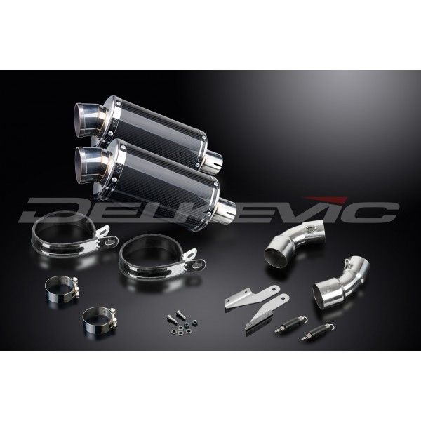 Delkevic slip-on kit Oval Carbon 225mm - Monster 696 (2008-2014)