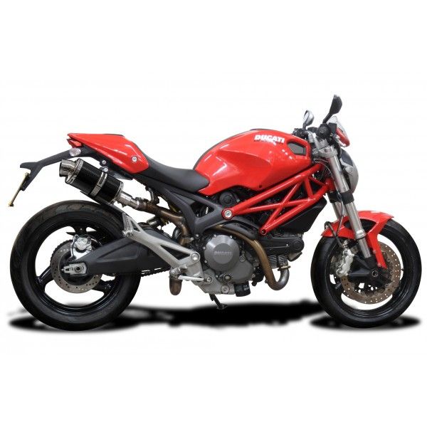 Delkevic slip-on kit Oval Carbon 225mm - Monster 696 (2008-2014)