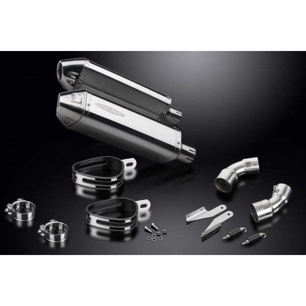 Delkevic slip-on kit Tri-Oval RVS 320mm - Monster 696 (2008-2014)