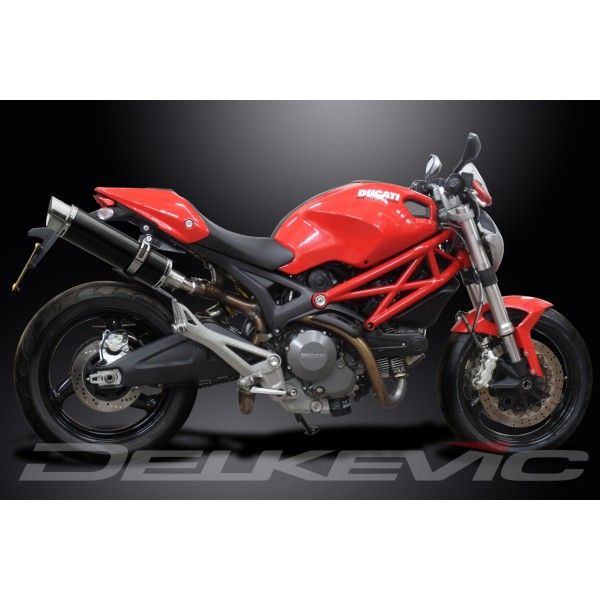 Delkevic slip-on kit Round Carbon 350mm - Monster 696 (2008-2014)