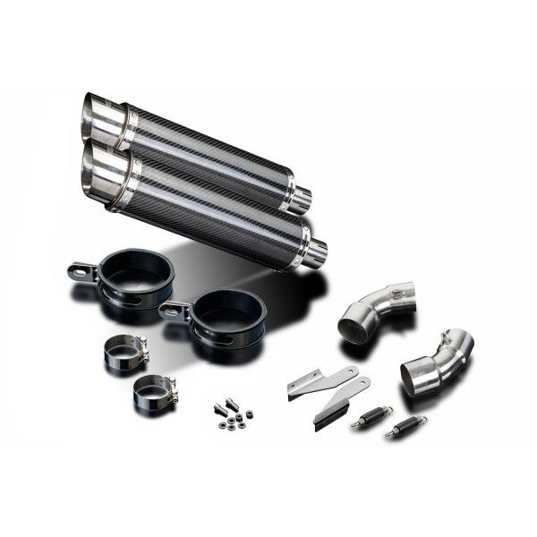 Delkevic slip-on kit Round Carbon 350mm - Monster 696 (2008-2014)