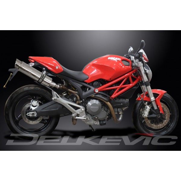 Delkevic slip-on kit Round RVS 350mm - Monster 696 (2008-2014)