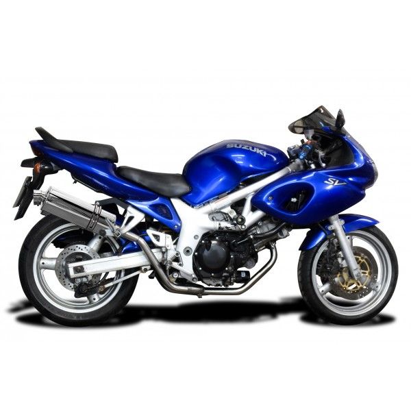 Delkevic volledig systeem Oval RVS 350mm - SV650 (1998-2002)