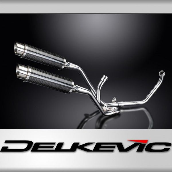 Delkevic volledig systeem Round Carbon 350mm - SV650 (1998-2002)