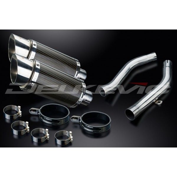 Delkevic slip-on kit Round Carbon 200mm - Z1000 (2003-2006)