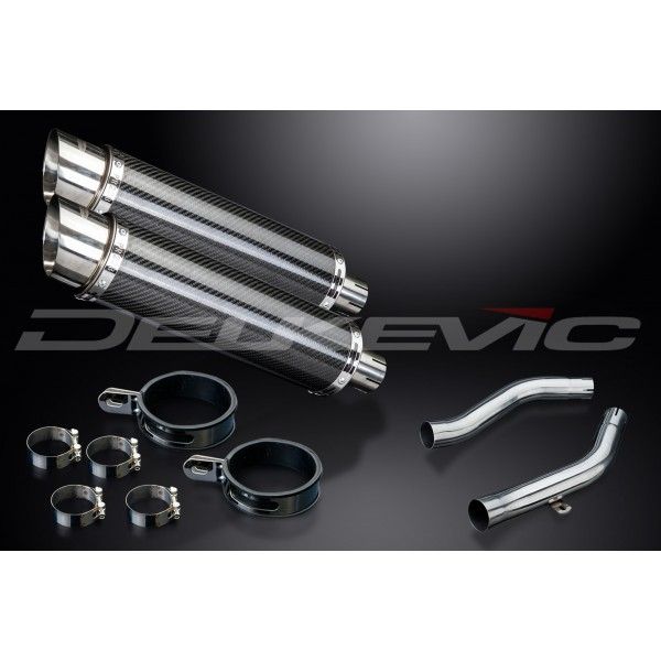 Delkevic slip-on kit Round Carbon 350mm - Z1000 (2003-2006)