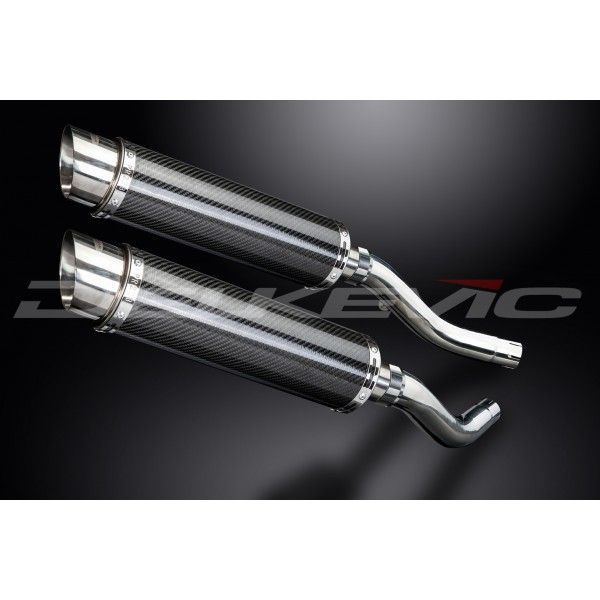 Delkevic slip-on kit Round Carbon 350mm - Z1000 (2003-2006)