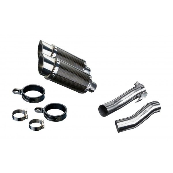 Delkevic slip-on kit Round Carbon 200mm - Z1000 (2010-2020)