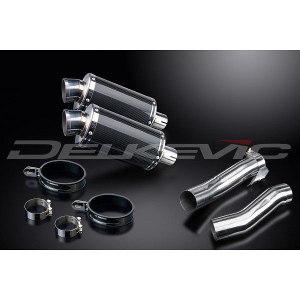 Delkevic slip-on kit Oval Carbon 225mm - Z1000 (2010-2020)