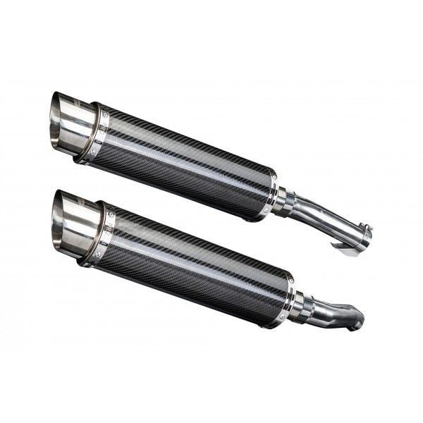 Delkevic slip-on kit Round Carbon 350mm - Z1000 (2010-2020)