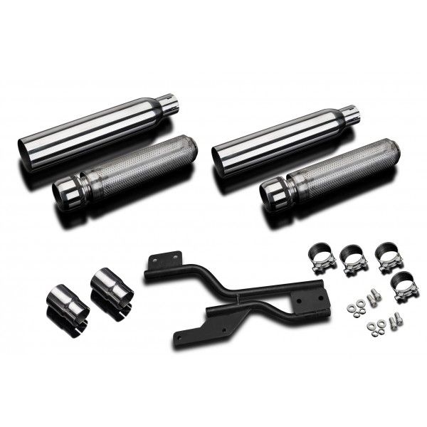 Delkevic slip-on kit Round RVS 410mm - VTX1800F (2004-2008)