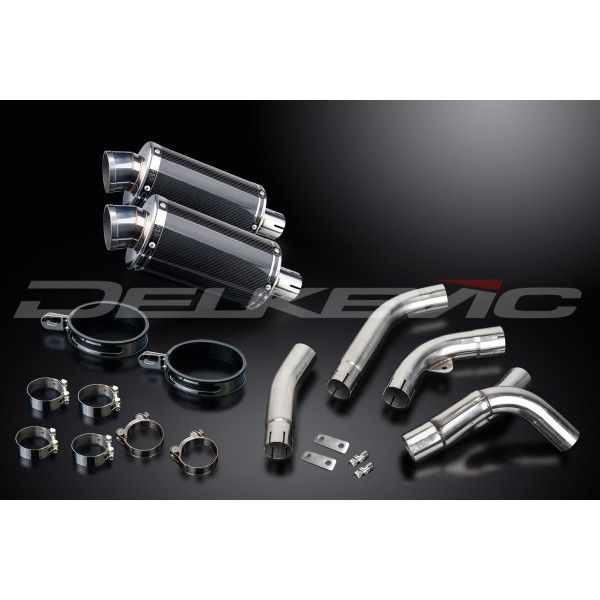 Delkevic slip-on kit Oval Carbon 225mm - ZX-10R NINJA (2006-2007)