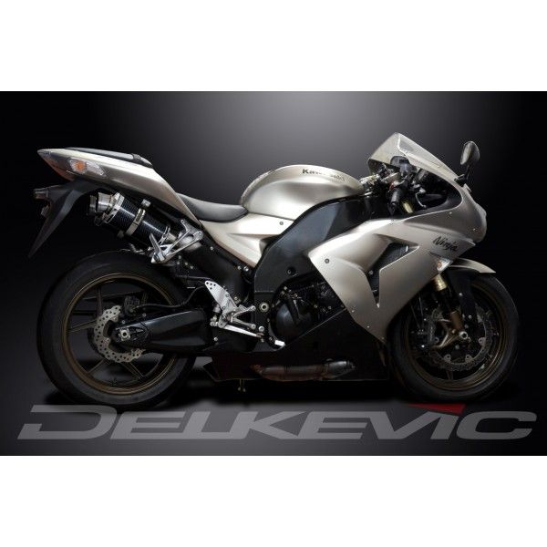 Delkevic slip-on kit Oval Carbon 225mm - ZX-10R NINJA (2006-2007)