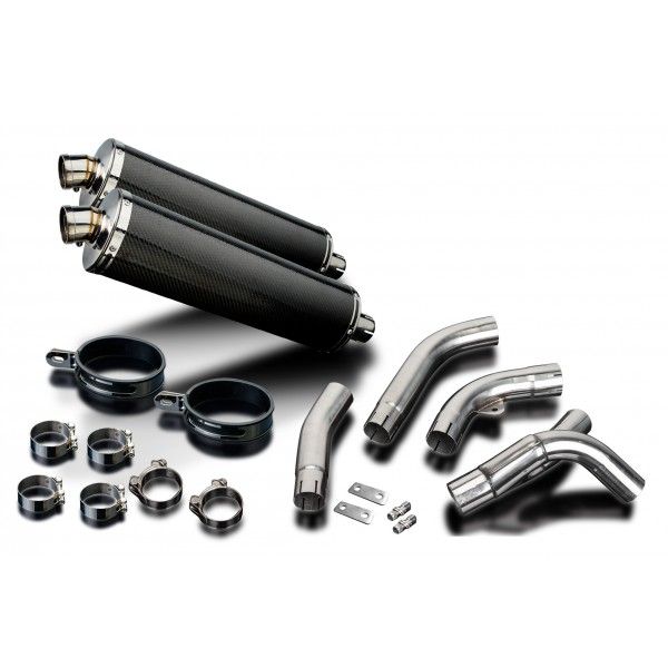 Delkevic slip-on kit Oval Carbon 450mm - ZX-10R NINJA (2006-2007)