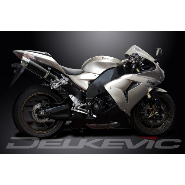 Delkevic slip-on kit Round Carbon 350mm - ZX-10R NINJA (2006-2007)