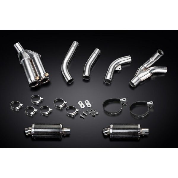 Delkevic slip-on kit Oval Carbon 225mm - ZX10R 06-07 DECAT