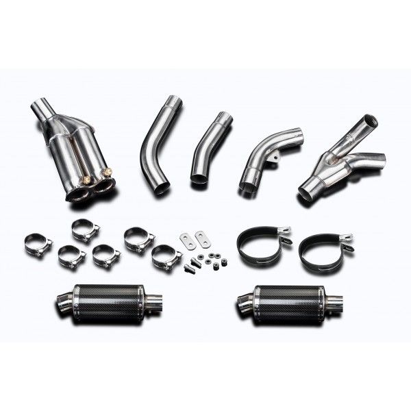 Delkevic slip-on kit Oval Carbon 225mm - ZX10R 06-07 DECAT