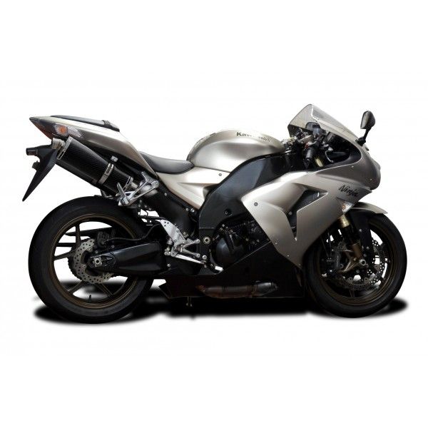 Delkevic slip-on kit Oval Carbon 350mm - ZX10R 06-07 DECAT