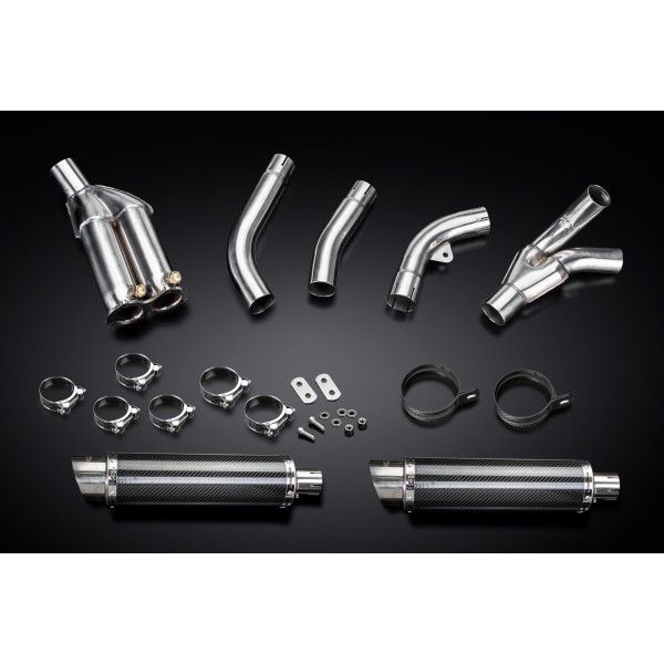 Delkevic slip-on kit Round Carbon 350mm - ZX10R 06-07 DECAT