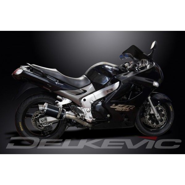 Delkevic slip-on kit Oval Carbon 225mm - ZZR1200 (2002-2005)
